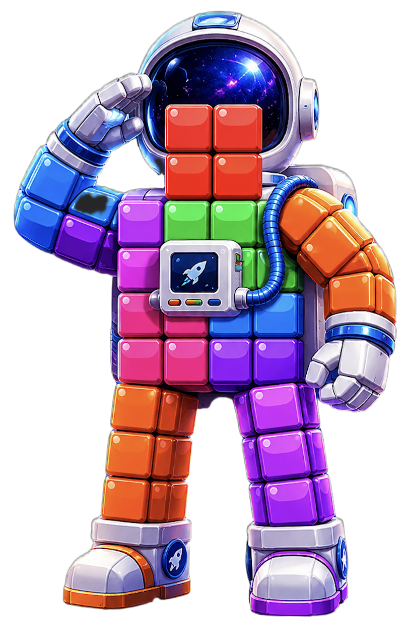 Block Man Mascot
